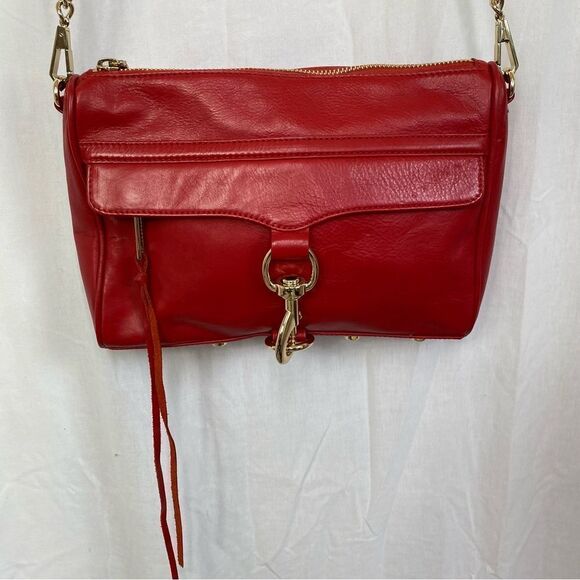 Rebecca Minkoff full size MAC red pebbled leather crossbody bag - Picture 16 of 16
